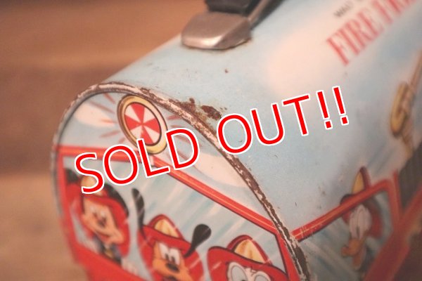 画像13: ct-231001-05 Walt Disney Character / ALADDIN 1969 FIRE FIGHTERS Metal Lunch Box