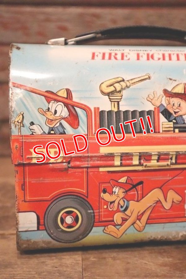 画像3: ct-231001-05 Walt Disney Character / ALADDIN 1969 FIRE FIGHTERS Metal Lunch Box