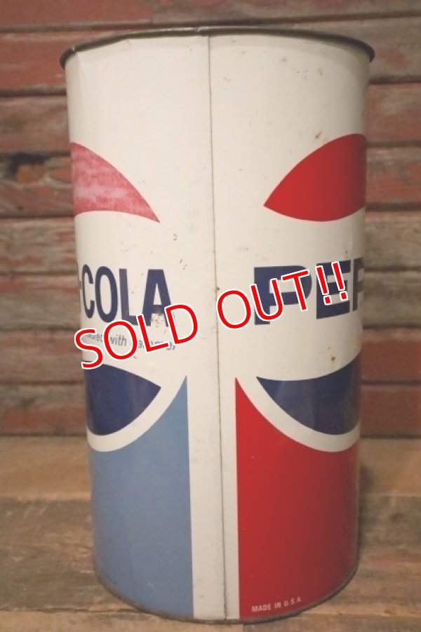 画像8: dp-231001-11 PEPSI COLA / 1960's-1970's Trash Can