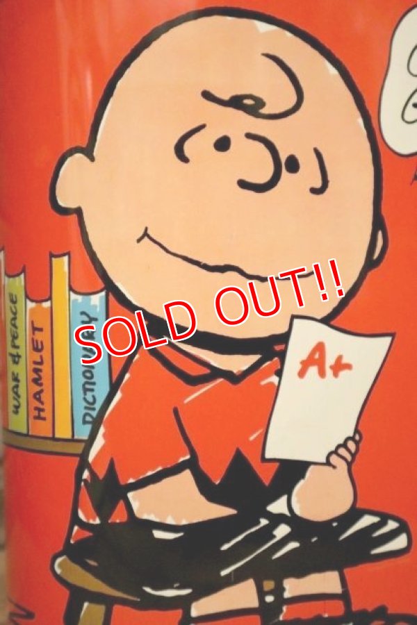 画像5: ct-231001-58 Snoopy & Charlie Brown / CHEINCO 1970's Trash Can (Red)