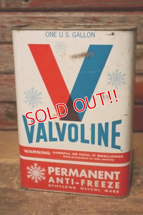 画像1: dp-231012-49 VALVOLINE / 1960's-1970's PERMANENT ANTI-FREEZE ONE U.S.GALLON CAN