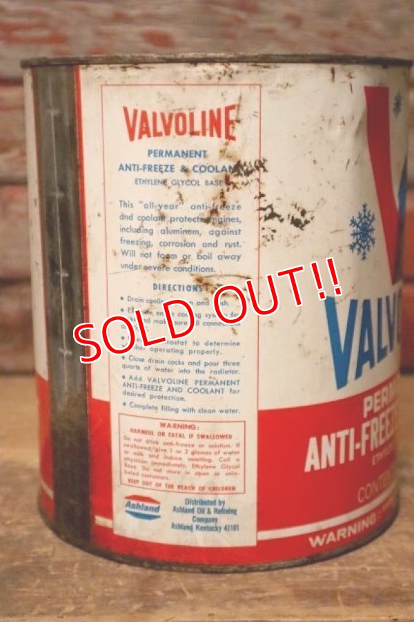 画像3: dp-231012-50 VALVOLINE / 1960's-1970's PERMANENT ANTI-FREEZE & COOLANT ONE U.S.GALLON CAN