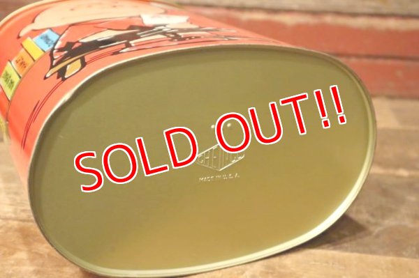 画像12: ct-231001-58 Snoopy & Charlie Brown / CHEINCO 1970's Trash Can (Red)