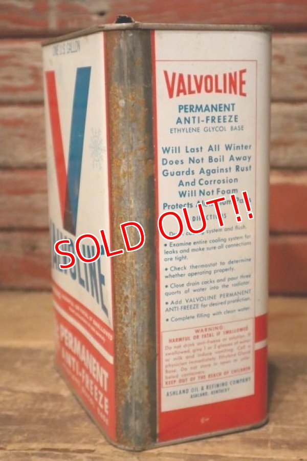 画像5: dp-231012-49 VALVOLINE / 1960's-1970's PERMANENT ANTI-FREEZE ONE U.S.GALLON CAN