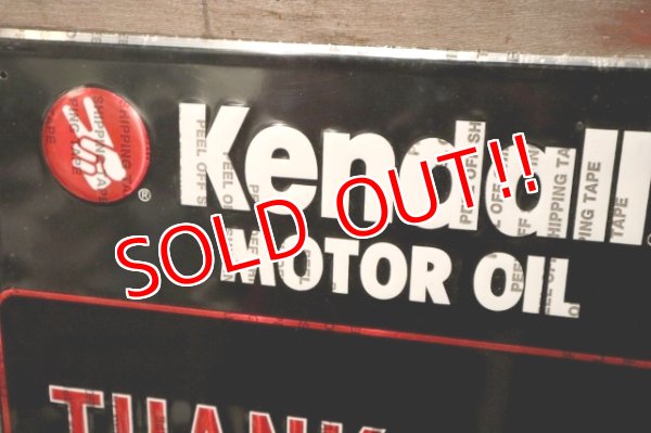 画像2: dp-231012-22 Kendall MOTOR OIL / 1980's Metal Sign "THANK YOU FOR YOUR BUSINESS"