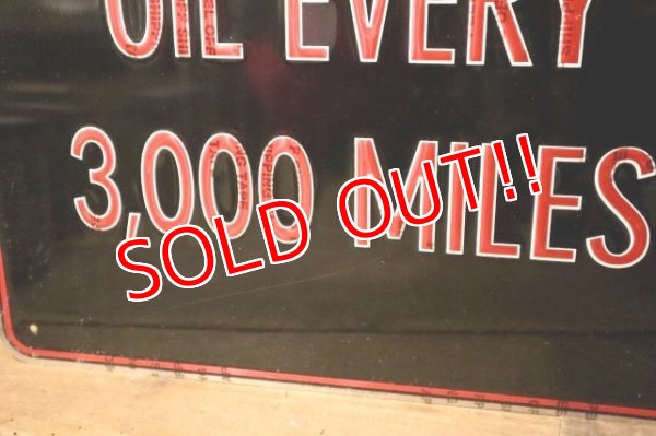 画像4: dp-231012-19 Kendall MOTOR OIL / 1980's Metal Sign "CHANGE YOUR OIL EVERY 3,000 MILES"