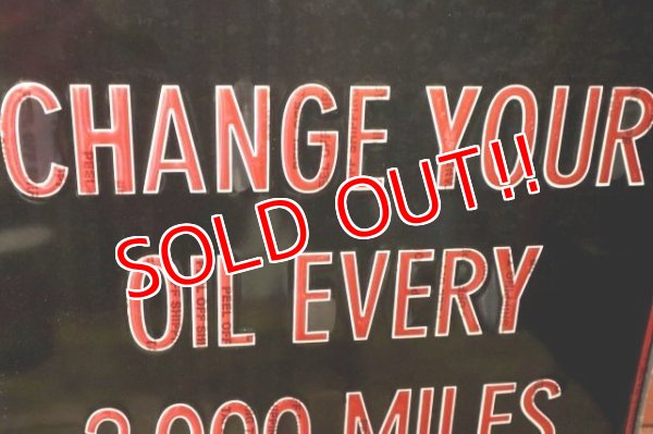 画像3: dp-231012-19 Kendall MOTOR OIL / 1980's Metal Sign "CHANGE YOUR OIL EVERY 3,000 MILES"