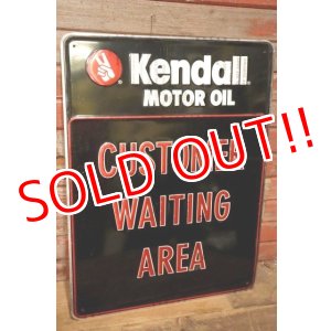 画像: dp-231012-21 Kendall MOTOR OIL / 1980's Metal Sign "CUSTOMER WAITING AREA"
