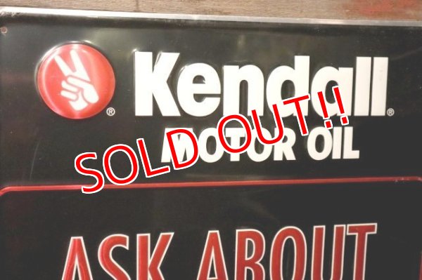 画像2: dp-231012-18 Kendall MOTOR OIL / 1980's Metal Sign "ASK ABOUT OUR FAST LUBE & OIL SERVICE"