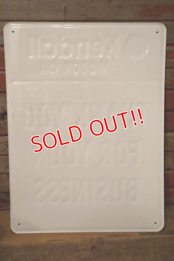 画像6: dp-231012-22 Kendall MOTOR OIL / 1980's Metal Sign "THANK YOU FOR YOUR BUSINESS"