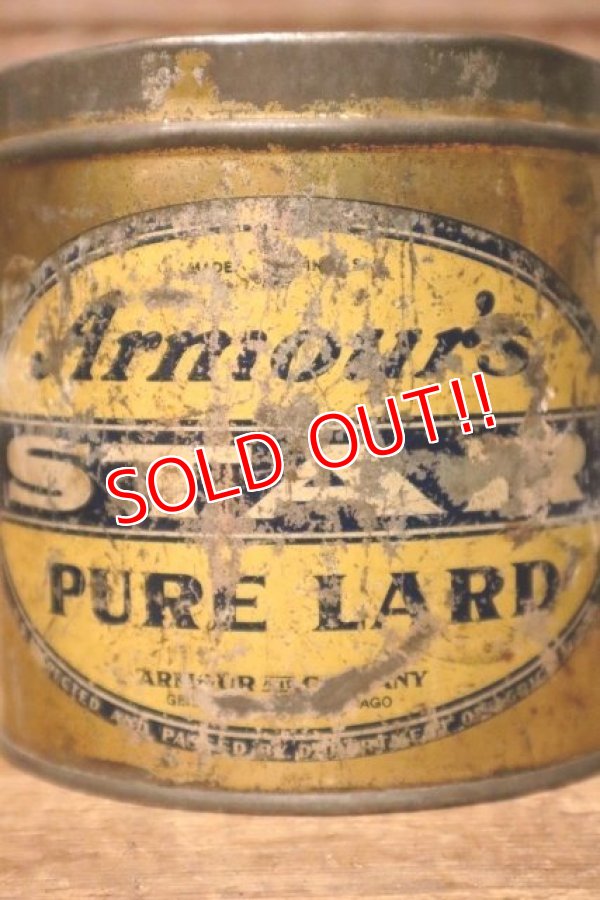 画像2: dp-231016-10 Armour's STAR PURE LARD / Vintage Tin Can