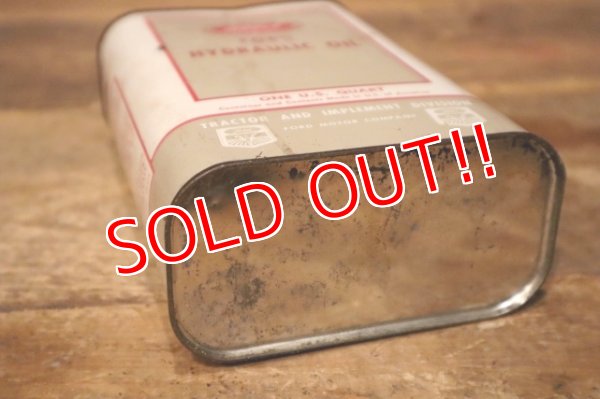 画像7: dp-231012-10 Ford / 1960's-1970's FORD HYDRAULIC OIL ONE U.S. QUART CAN