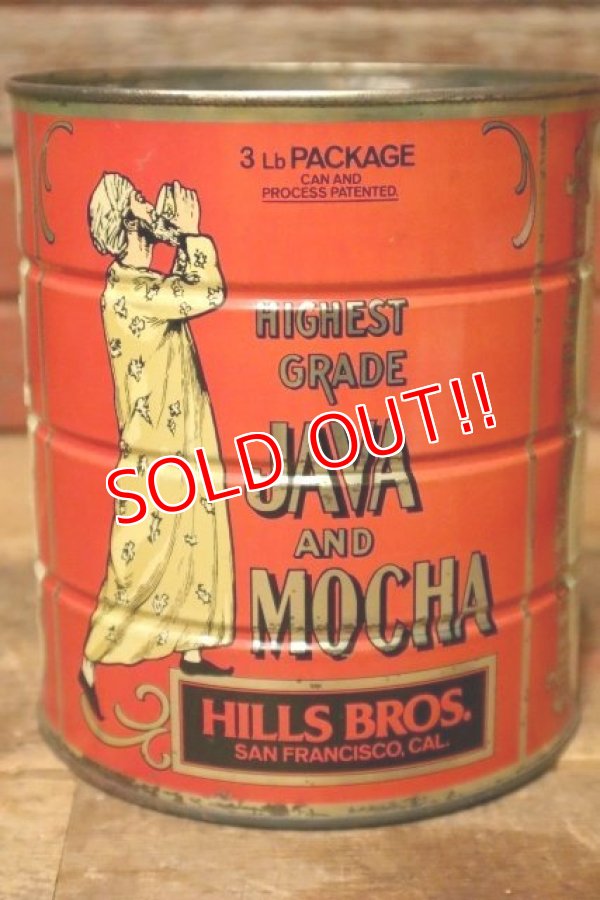 画像2: dp-231016-30 HILLS BROS. JAVA AND MOCHA COFFEE / Vintage Tin Can