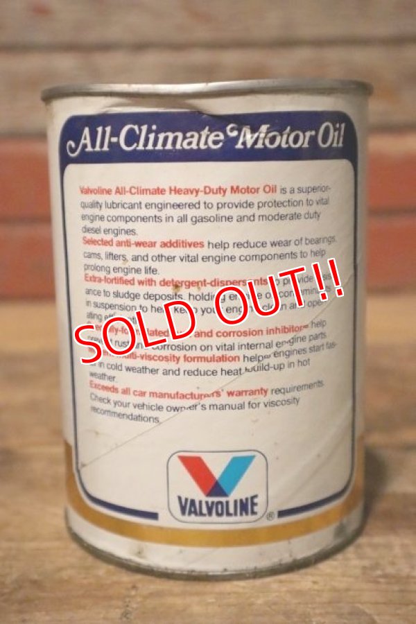 画像2: dp-231012-74 VALVOLINE / All-Climate 10W-40 U.S. ONE QUART MOTOR OIL CAN