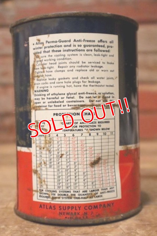 画像3: dp-231012-64 ATLAS / 1950's PERMA-GUARD ANTI-FREEZE U.S.ONE QUART CAN