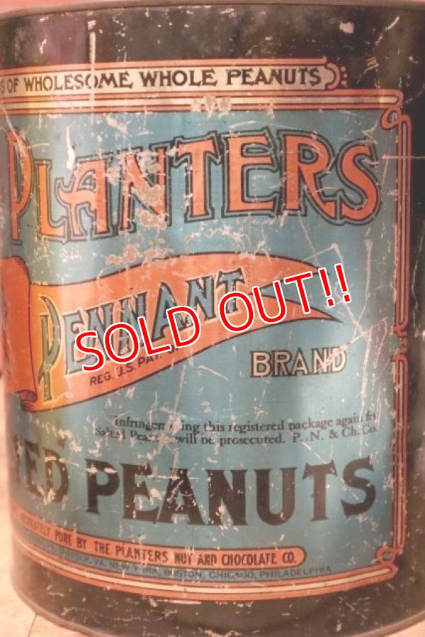 画像4: dp-231101-08 PLANTERS / MR.PEANUT PENNANT SALTED PEANUT 1920's Tin Can