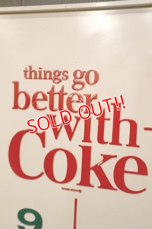 画像2: dp-231012-139 Coca-Cola / 1960's Wall Clock "things go better with Coke"