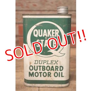 画像: dp-231101-25 QUAKER STATE / DUPLEX OUTBOARD MOTOR OIL U.S. Quart Can