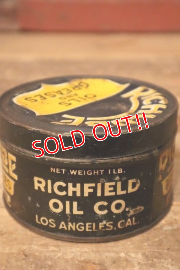 画像5: dp-231012-44 RICHFIELD OIL CO. / 1920's-1930's RICHLUBE OILS AND GREASES 1 LB CAN