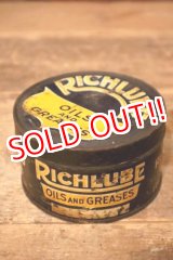 画像: dp-231012-44 RICHFIELD OIL CO. / 1920's-1930's RICHLUBE OILS AND GREASES 1 LB CAN