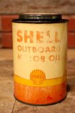画像1: dp-231012-60 SHELL / 1950's OUTBOARD MOTOR OIL SAE40 One Quart Can