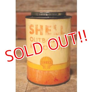 画像: dp-231012-60 SHELL / 1950's OUTBOARD MOTOR OIL SAE40 One Quart Can