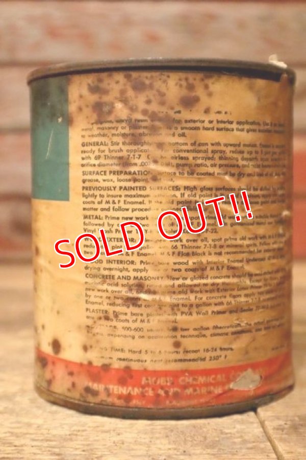 画像3: dp-231012-07 Mobil / 1960's M&F Enamel ACCCENT RED Can