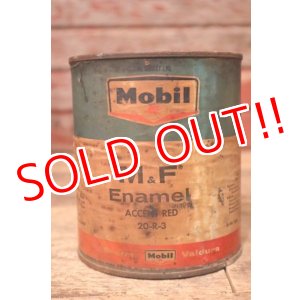 画像: dp-231012-07 Mobil / 1960's M&F Enamel ACCCENT RED Can
