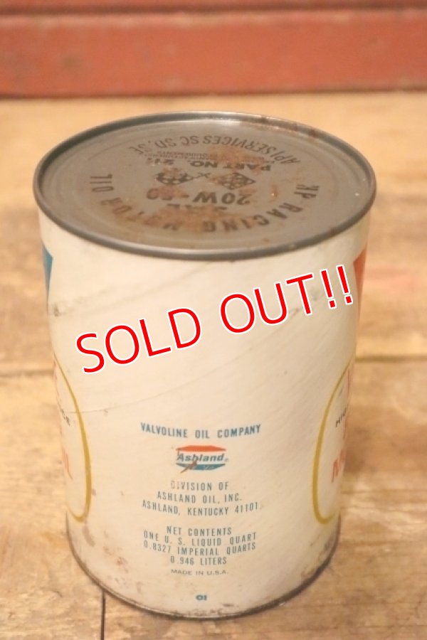 画像5: dp-230901-120 VALVOLINE / U.S. ONE QUART RACING MOTOR OIL CAN