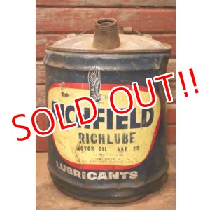 画像: dp-231101-10 RICHFIELD / 1950's-1960's RICHLUBE MOTOR OIL U.S. FIVE GALLONS CAN
