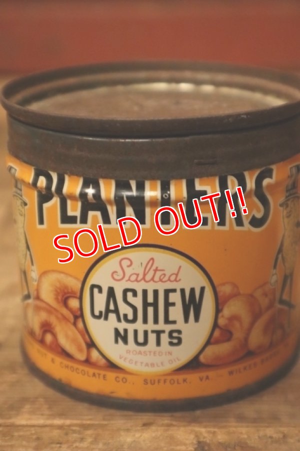 画像6: ct-231206-05 PLANTERS / MR.PEANUT 1930's-1940's Salted CASHEW NUTS Can