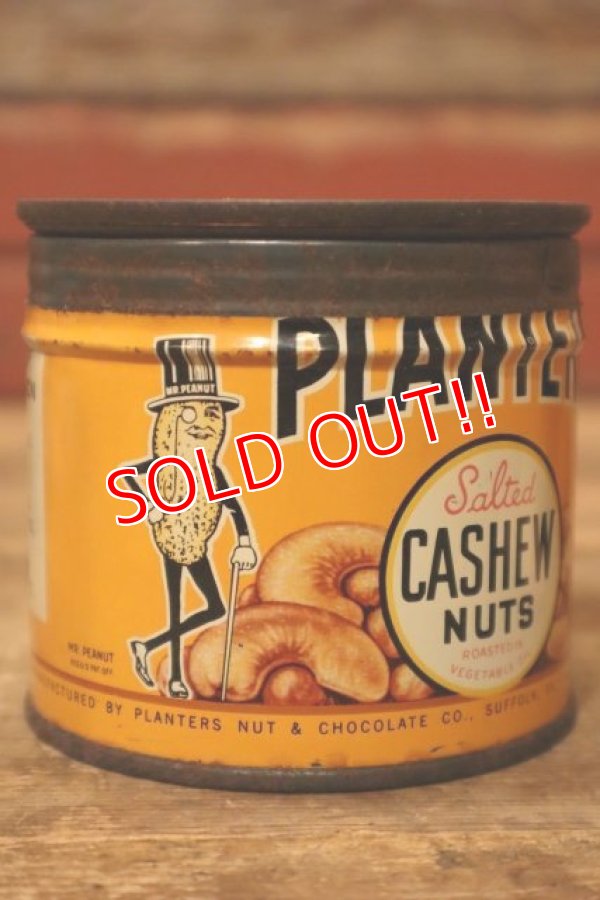 画像3: ct-231206-05 PLANTERS / MR.PEANUT 1930's-1940's Salted CASHEW NUTS Can