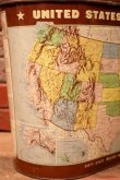 画像2: dp-231206-13 1960's〜United State of America Fifty State Relief Map Trash Box