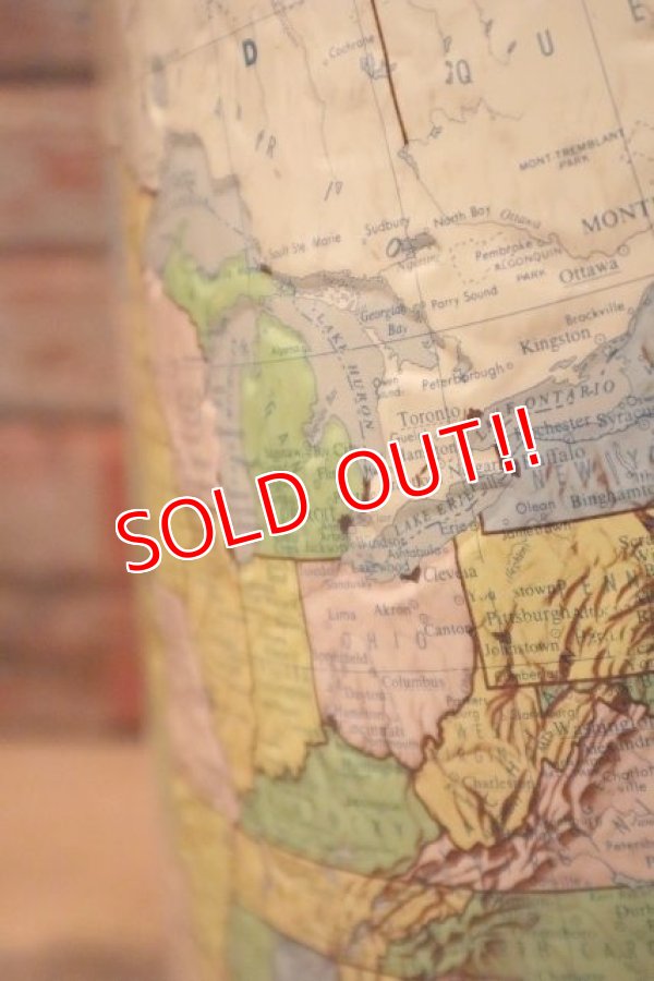 画像6: dp-231206-13 1960's〜United State of America Fifty State Relief Map Trash Box