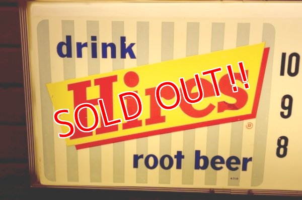 画像2: dp-231012-28 Hires root beer / 1960's Lighted Sign Clock