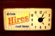画像1: dp-231012-28 Hires root beer / 1960's Lighted Sign Clock