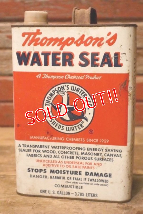 画像1: dp-230901-120 Thompson's WATER SEAL / Vintage U.S. One Gallon Can