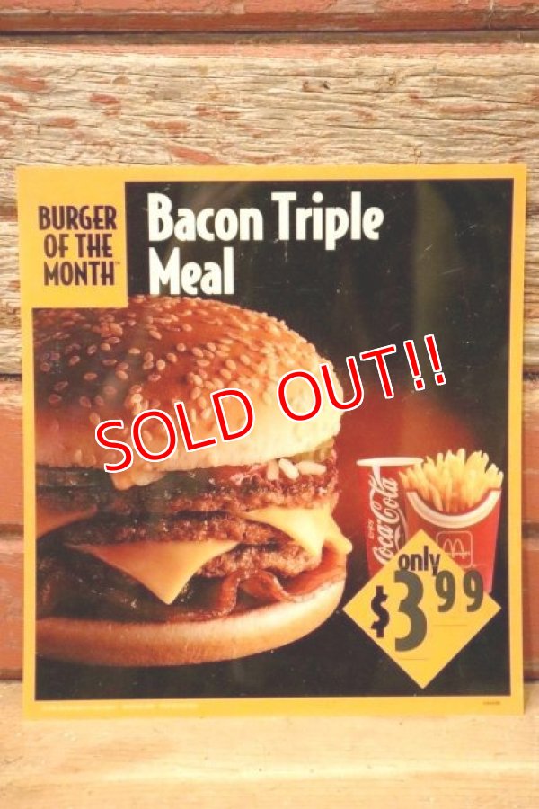 画像1: dp-230901-45 McDonald's / 1994 Translite "Bacon Triple Meal"