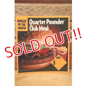 画像: dp-230901-45 McDonald's / 1993 Translite "Quarter Pounder Club Meal"