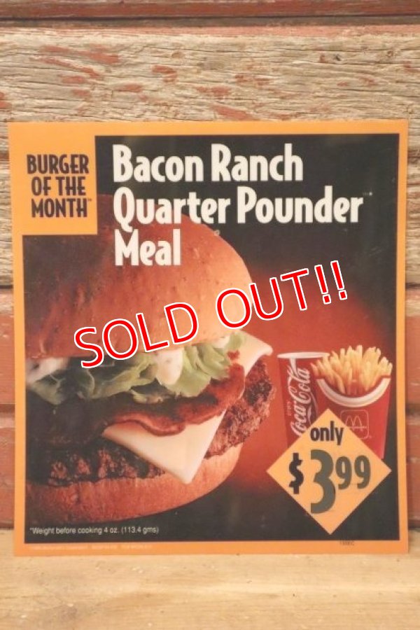 画像1: dp-230901-45 McDonald's / 1994 Translite "Bacon Ranch Quarter Pounder Meal"