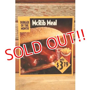 画像: dp-230901-45 McDonald's / 1994 Translite "McRib Meal"