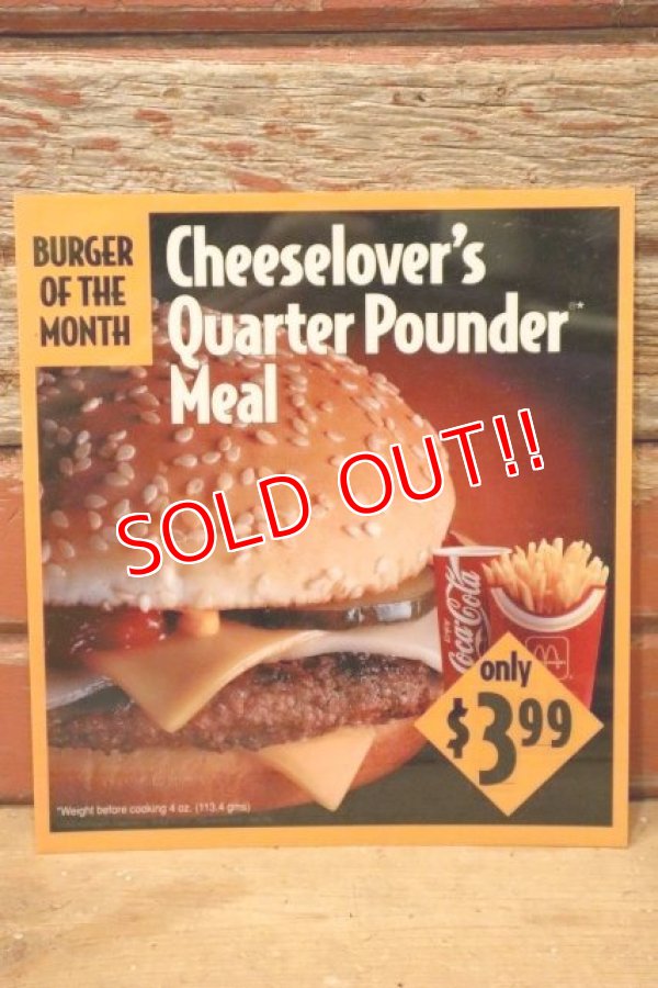 画像1: dp-230901-45 McDonald's / 1993 Translite "Cheeselover's Quarter Pounder Meal"