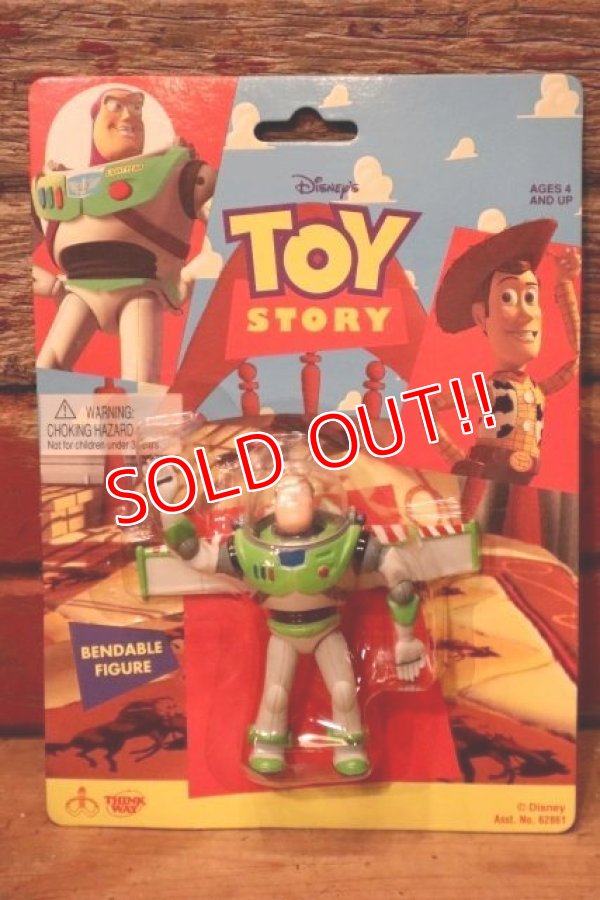 画像1: ct-231101-31 TOY STORY / THINKWAY 1990's Buzz Lightyear Bendable Figure