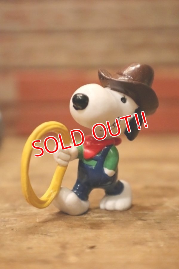 画像1: ct-231101-45 Snoopy / Schleich PVC Figure "Cowboy"