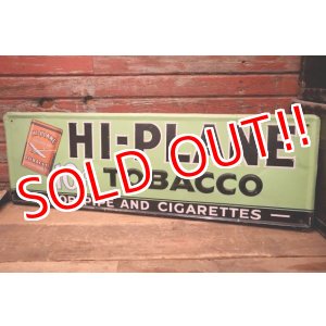 画像: dp-240101-02 HI-PLANE TOBACCO / 1940's-1950's Metal Sign