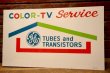 画像4: dp-240101-40 GENERAL ELECTRIC / 1960's-1970's COLOR TV-Service W-side Metal Sign