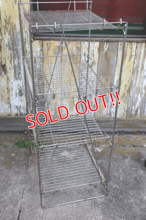 画像7: dp-240101-48 REAL-KILL Vintage Wire Shelf Display Rack