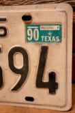 画像4: dp-201101-27 License Plate 1980's TEXAS "ZAJ-594"
