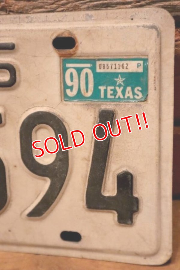 画像4: dp-201101-27 License Plate 1980's TEXAS "ZAJ-594"