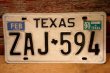 画像1: dp-201101-27 License Plate 1980's TEXAS "ZAJ-594"